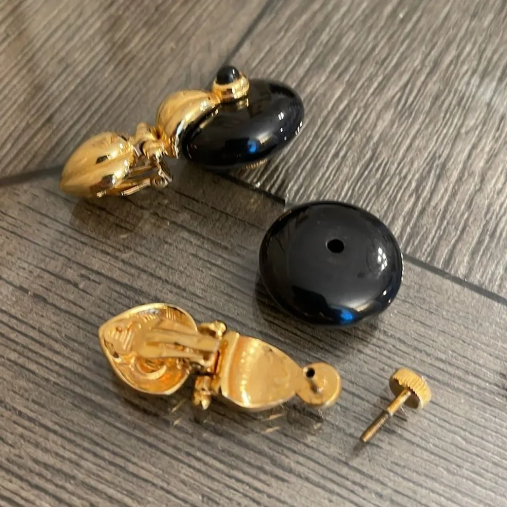 Joan Rivers Interchangeable Door Knocker Earrings Disc Drop Dangle Clip Ons